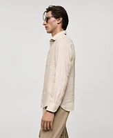 Mango Men's Linen Slim Fit Shirt