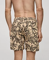 Mango Men's Floral Print Swimsuit