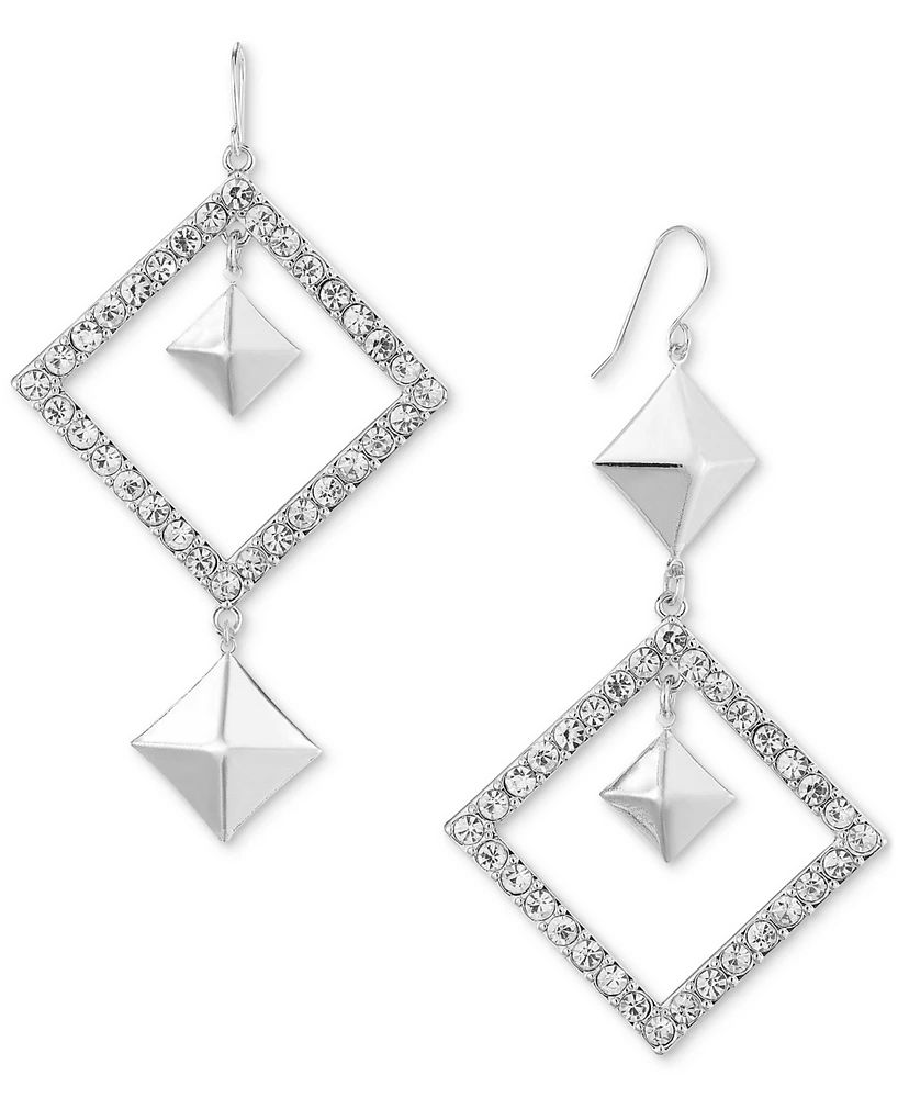 I.n.c. International Concepts Pave Diamond-Shape Mismatch Statement Earrings, Created for Macy's