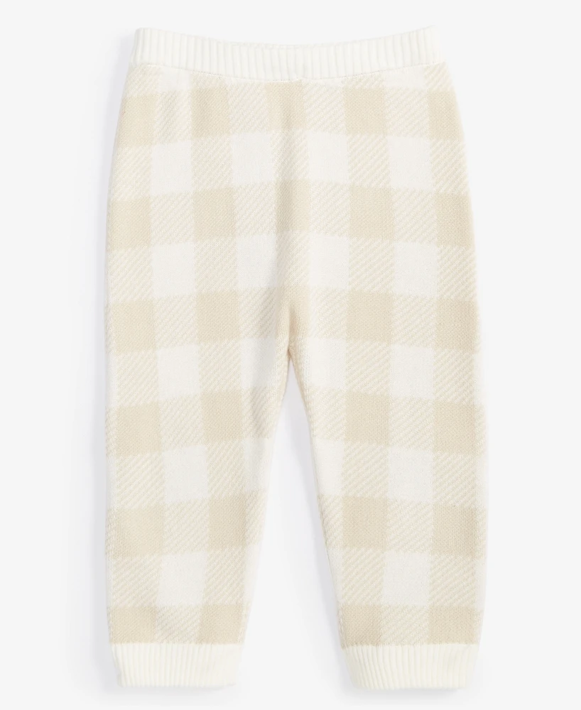 First Impressions Baby Cotton Check Pants, Created for Macy's