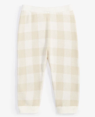 First Impressions Baby Cotton Check Pants, Created for Macy's