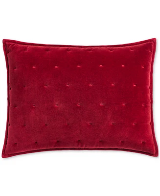 Charter Club Cotton Velvet Pillow Sham, Standard, Exclusively at Macy's