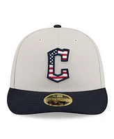 New Era Men's Black Cleveland Guardians 2024 Fourth of July Low Profile 59FIFTY Fitted Hat