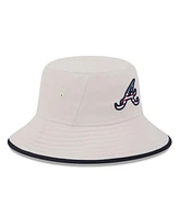 New Era Men's Khaki Atlanta Braves 2024 Fourth of July Bucket Hat