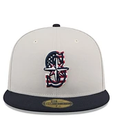 New Era Men's Black Seattle Mariners 2024 Fourth of July 59FIFTY Fitted Hat