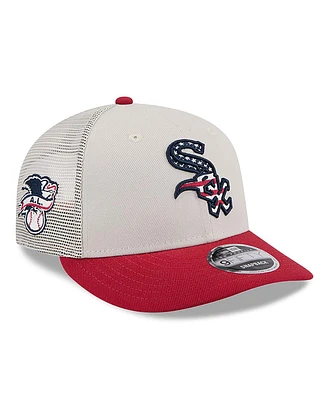 New Era Men's Red Chicago White Sox 2024 Fourth of July Trucker Low Profile 9FIFTY Snapback Hat