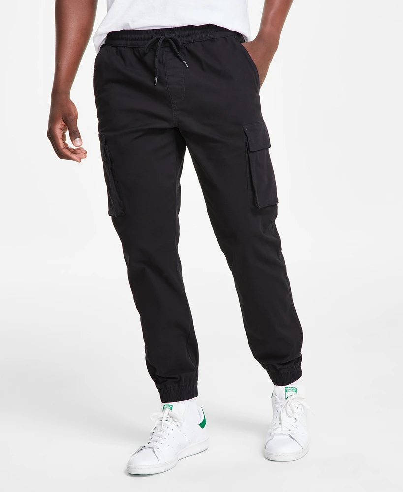 Sun + Stone Men's Garment-Dyed Cargo Jogger Pants, Created for Macy's