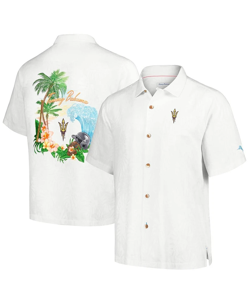 Tommy Bahama Men's White Arizona State Sun Devils Castaway Game Camp Button-Up Shirt