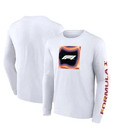 Fanatics Men's White Formula 1 Heat Map Long Sleeve T-Shirt