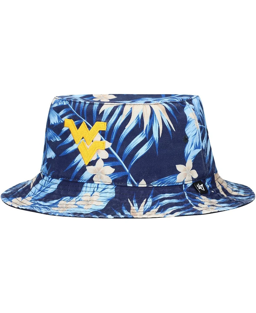 '47 Brand Men's Navy West Virginia Mountaineers Tropicalia Bucket Hat