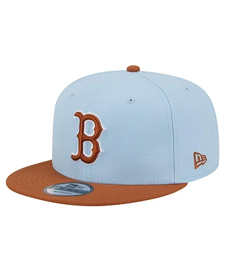 New Era Men's Light Blue Boston Red Sox Spring Color Two-Tone 9FIFTY Snapback Hat