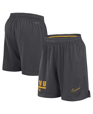 Nike Men's Anthracite West Virginia Mountaineers 2024 Sideline Mesh Shorts