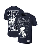 Ripple Junction Men's Navy Peanuts New York Baseball T-Shirt