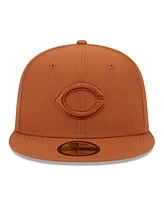 New Era Men's Brown Cincinnati Reds Spring Color 59FIFTY Fitted Hat