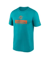 Nike Men's Aqua Miami Dolphins Sideline Legend Performance T-Shirt