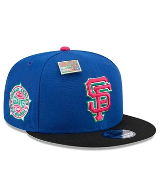 New Era Men's Royal/Black San Francisco Giants Watermelon Big League Chew Flavor Pack 9FIFTY Snapback Hat