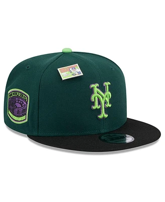 New Era Men's Green/Black New York Mets Sour Apple Big League Chew Flavor Pack 9FIFTY Snapback Hat