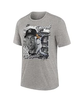 Nike Men's Derek Jeter Heather Gray New York Yankees Cooperstown Collection Player Local T-Shirt