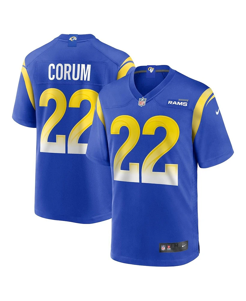 Nike Men's Blake Corum Royal Los Angeles Rams 2024 Nfl Draft Game Player Jersey