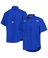 Columbia Men's Royal Kansas City Royals Tamiami Omni-Shade Button-Down Shirt