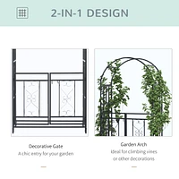 Streamdale Furniture Arched Trellis with Gate Perfect Addition for Enchanting Gardens & Weddings