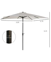 Streamdale Furniture Illuminating Solar Patio Umbrella Shade and Light in One