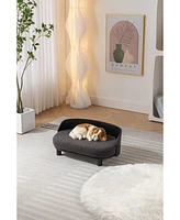 Streamdale Furniture Modern Cat & Dog Sofa Bed with Washable Cushion, Wood Legs