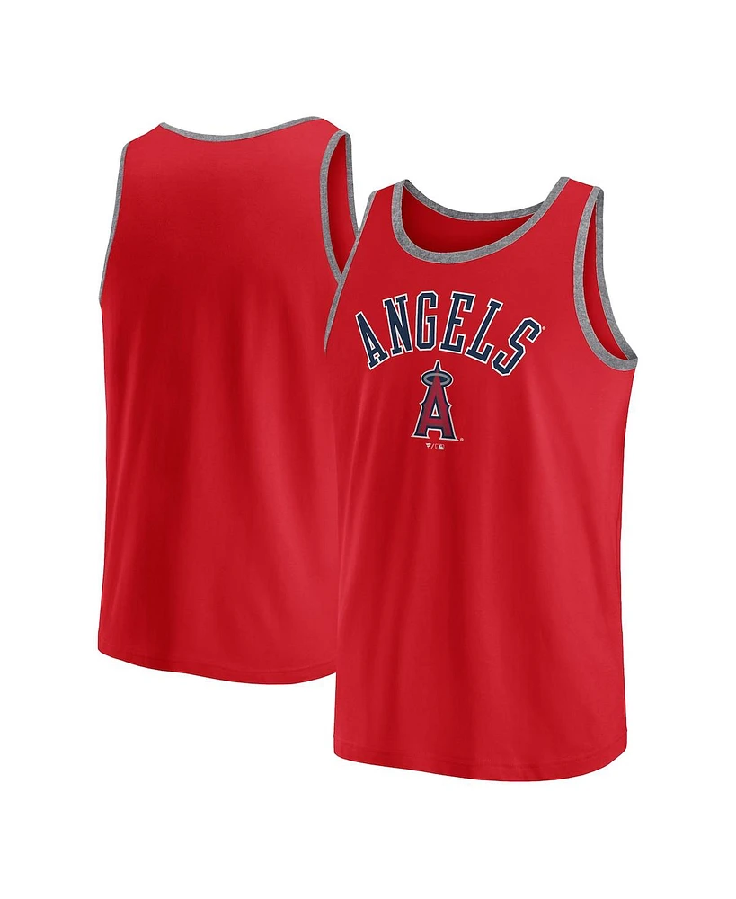 Fanatics Men's Red Los Angeles Angels Bet Tank Top