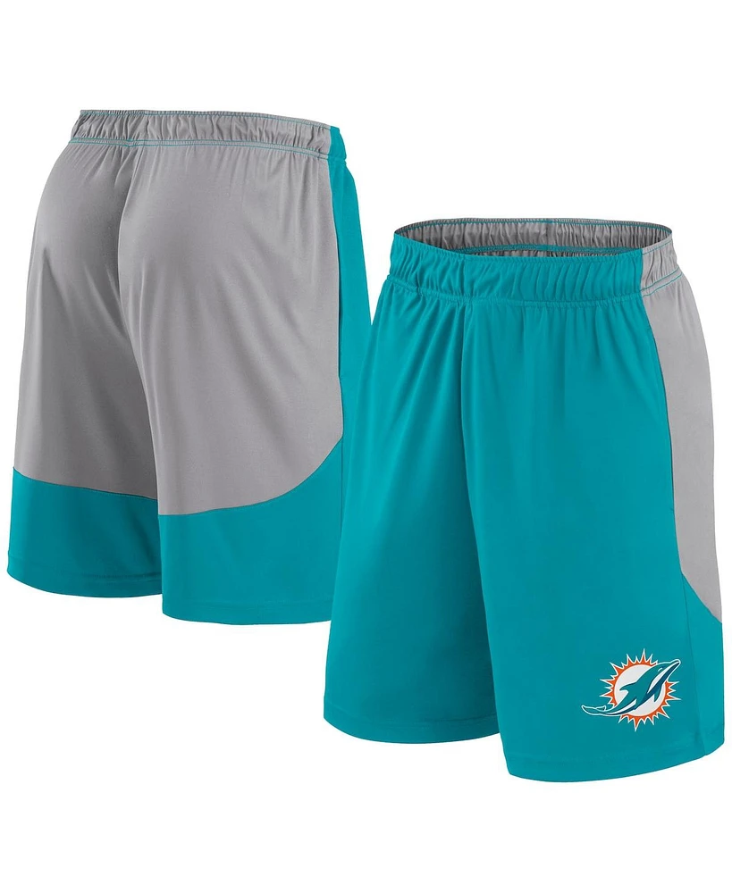 Fanatics Men's Aqua/Gray Miami Dolphins Go Hard Shorts