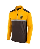 Fanatics Men's Brown San Diego Padres Unstoppable Quarter-Zip Top