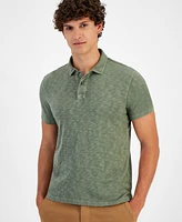 Sun + Stone Men's Regular-Fit Textured Polo Shirt, Created for Macy's