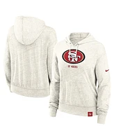 Nike Women's Cream San Francisco 49ers Gym Vintage-like Logo Pullover Hoodie