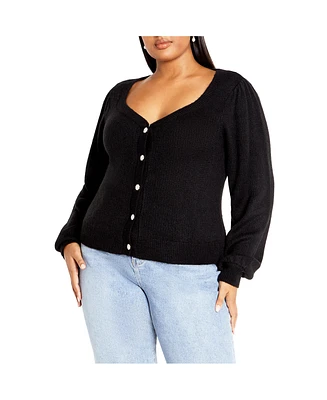 City Chic Women's Isabelle Cardigan Sweater