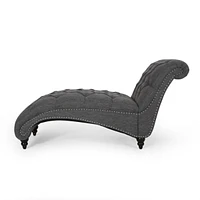 Indulge in Comfort & Style Curved Button Tufted Stitched Lounge Chair