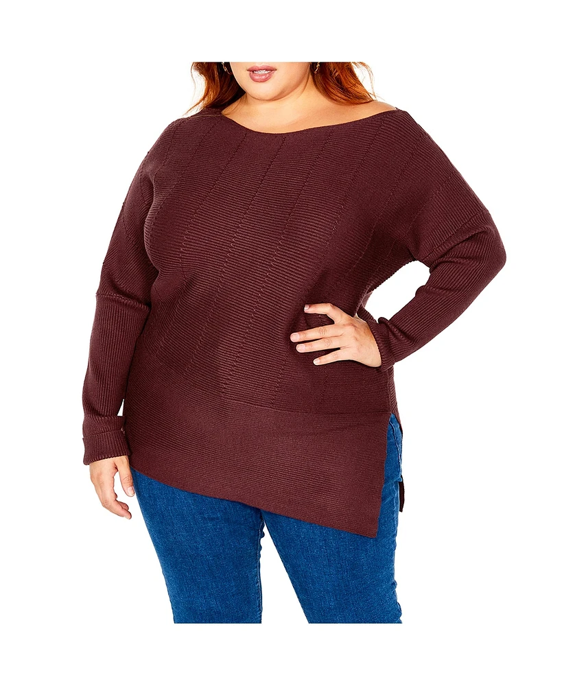 City Chic Women's Lean Sweater