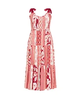 City Chic Plus Cosmopolitan Print Maxi Dress