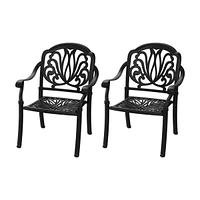 Premium Black Aluminum Armchair with Cozy Cushions