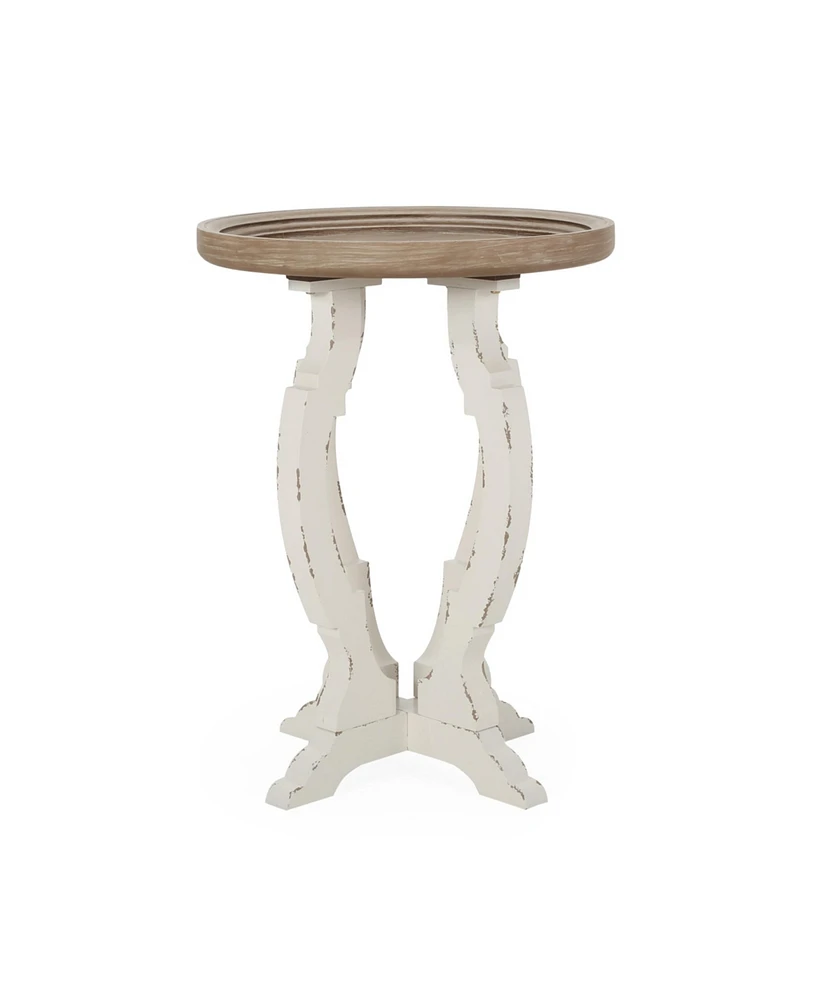 Simplie Fun Enchanting French Country Accent Table with Hourglass Base