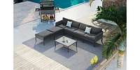 Modular Outdoor Aluminum Sofa with 250 lbs/Seat Capacity