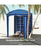 Streamdale Furniture Cabana Coverage Beach Umbrella Canopy, Removable Walls, Portable, Compact