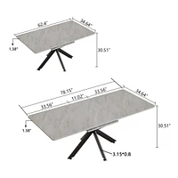 Modern Space-Saving Dining Table Extends for 8-10 Guests