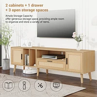 Streamdale Furniture Elegant Multifunctional Tv Stand with Concealed Storage and Cable Management