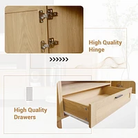 Streamdale Furniture Elegant Multifunctional Tv Stand with Concealed Storage and Cable Management