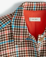 On 34th Women's Plaid Car Coat, Created for Macy's