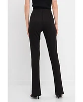 English Factory Women's Front Slit Flares