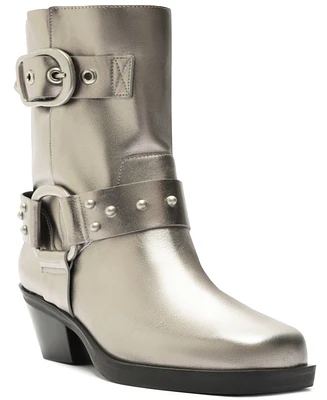 Arezzo Women's Kaia Mid-Block Leather Booties