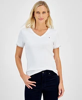 Tommy Hilfiger Women's Embellished V-Neck Cotton T-Shirt