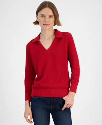 Tommy Hilfiger Women's Johnny-Collar Sweater