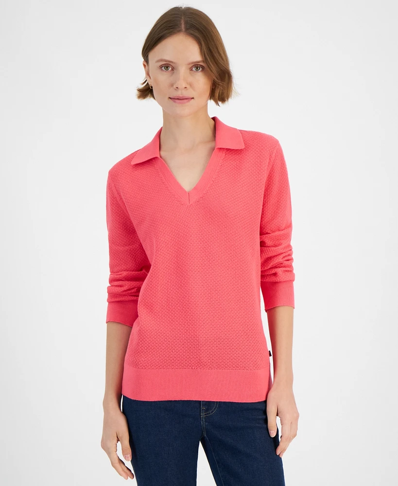 Tommy Hilfiger Women's Johnny-Collar Sweater