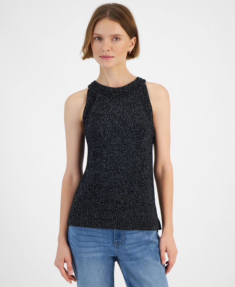 Tommy Hilfiger Women's Metallic Sleeveless Sweater